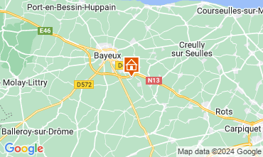 Map Bayeux Vacation rental 124251