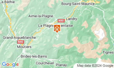 Map La Plagne Chalet 37760