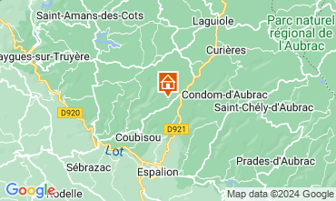 Map Laguiole Vacation rental 120663