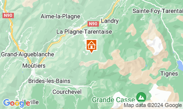 Map La Plagne Apartment 112453