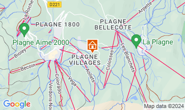 Map La Plagne Apartment 112453