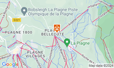 Map La Plagne One-room apartment 2155