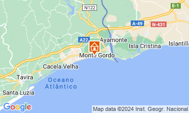 Map Monte Gordo Apartment 80752