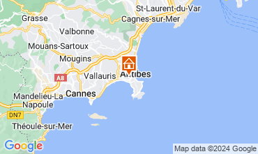 Map Juan les Pins Apartment 68462