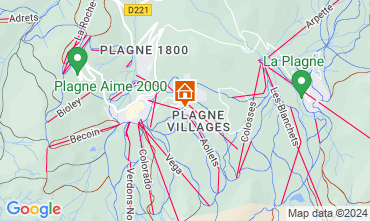 Map La Plagne Apartment 107087