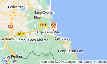 Map Argeles sur Mer Apartment 122909