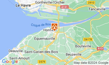 Map Honfleur Vacation rental 123113