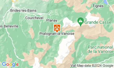 Map Pralognan la Vanoise Apartment 61166