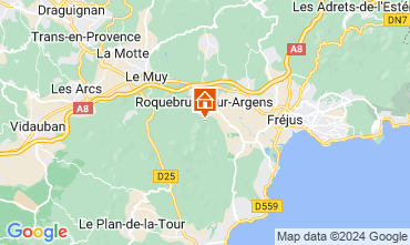 Map Roquebrune sur Argens Vacation rental 128018