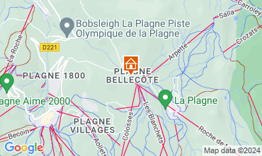 Map La Plagne Apartment 59584