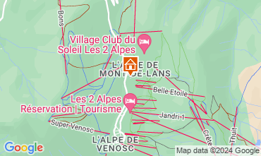 Map Les 2 Alpes Apartment 57671