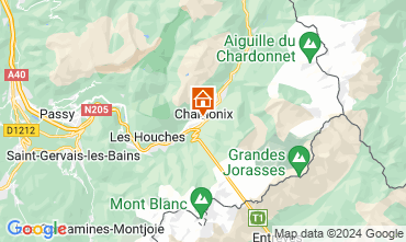 Map Chamonix Mont-Blanc Apartment 126572