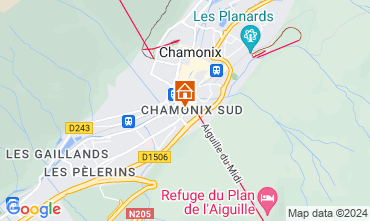 Map Chamonix Mont-Blanc Apartment 126572