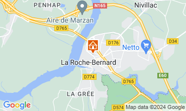 Map La Roche-Bernard Vacation rental 96700