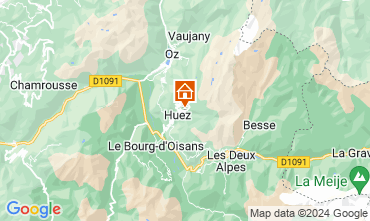 Map Alpe d'Huez One-room apartment 120384