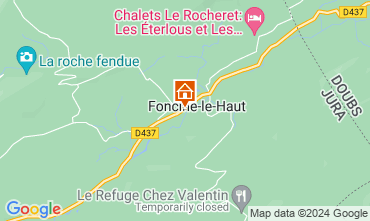 Map Foncine le Haut Vacation rental 128731