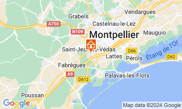 Map Montpellier Apartment 124676