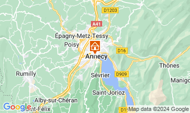 Map Annecy Vacation rental 94014