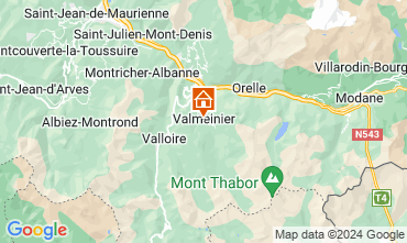 Map Valmeinier Vacation rental 117285