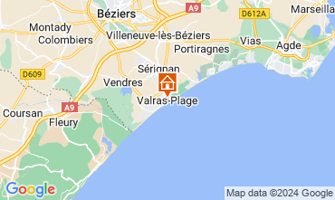 Map Valras-Plage One-room apartment 10164