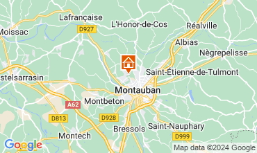 Map Montauban Vacation rental 73584