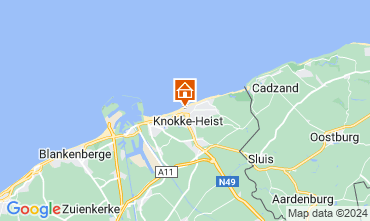 Map Knokke-le-Zoute One-room apartment 109423