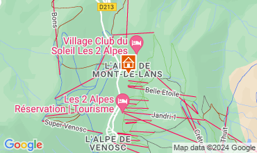 Map Les 2 Alpes Apartment 121374