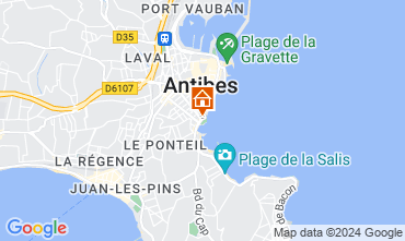 Map Antibes One-room apartment 98215