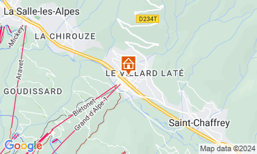 Map Serre Chevalier Apartment 44850