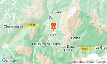 Map Alpe d'Huez One-room apartment 87621