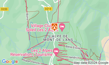 Map Les 2 Alpes Apartment 1233