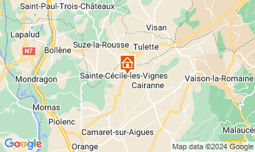 Map Sainte-Ccile-les-Vignes Vacation rental 101257