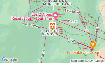 Map Les 2 Alpes Apartment 73704