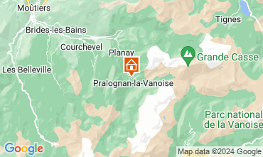 Map Pralognan la Vanoise Apartment 38886
