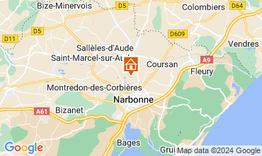 Map Narbonne Vacation rental 94627