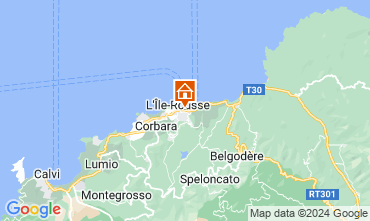 Map Location Ile Rousse Apartment 86870