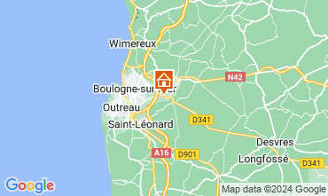 Map Boulogne/mer Vacation rental 128189