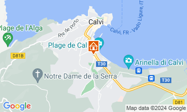 Map Calvi Apartment 128183