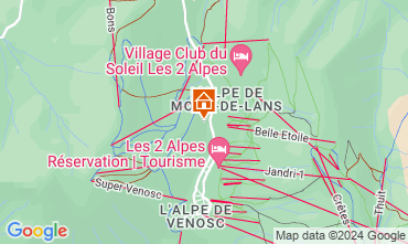 Map Les 2 Alpes Apartment 106447