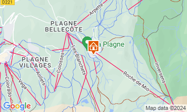 Map La Plagne One-room apartment 120281